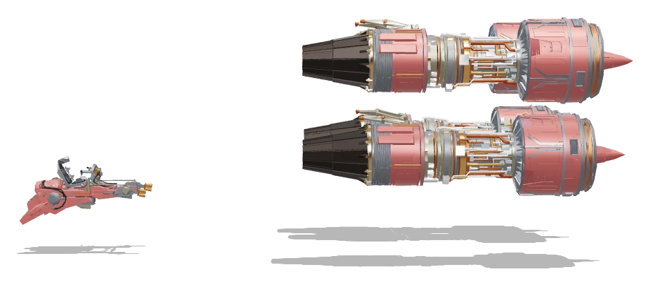 Ben Quadinaros's Podracer side view - Star Wars Galactic Racer
