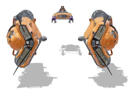 Shade's Podracer (Phase 2) front view - Star Wars Galactic Racer