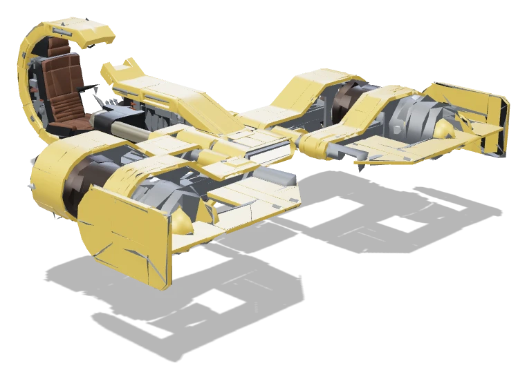 SU-3 three-quarter view - Star Wars Galactic Racer